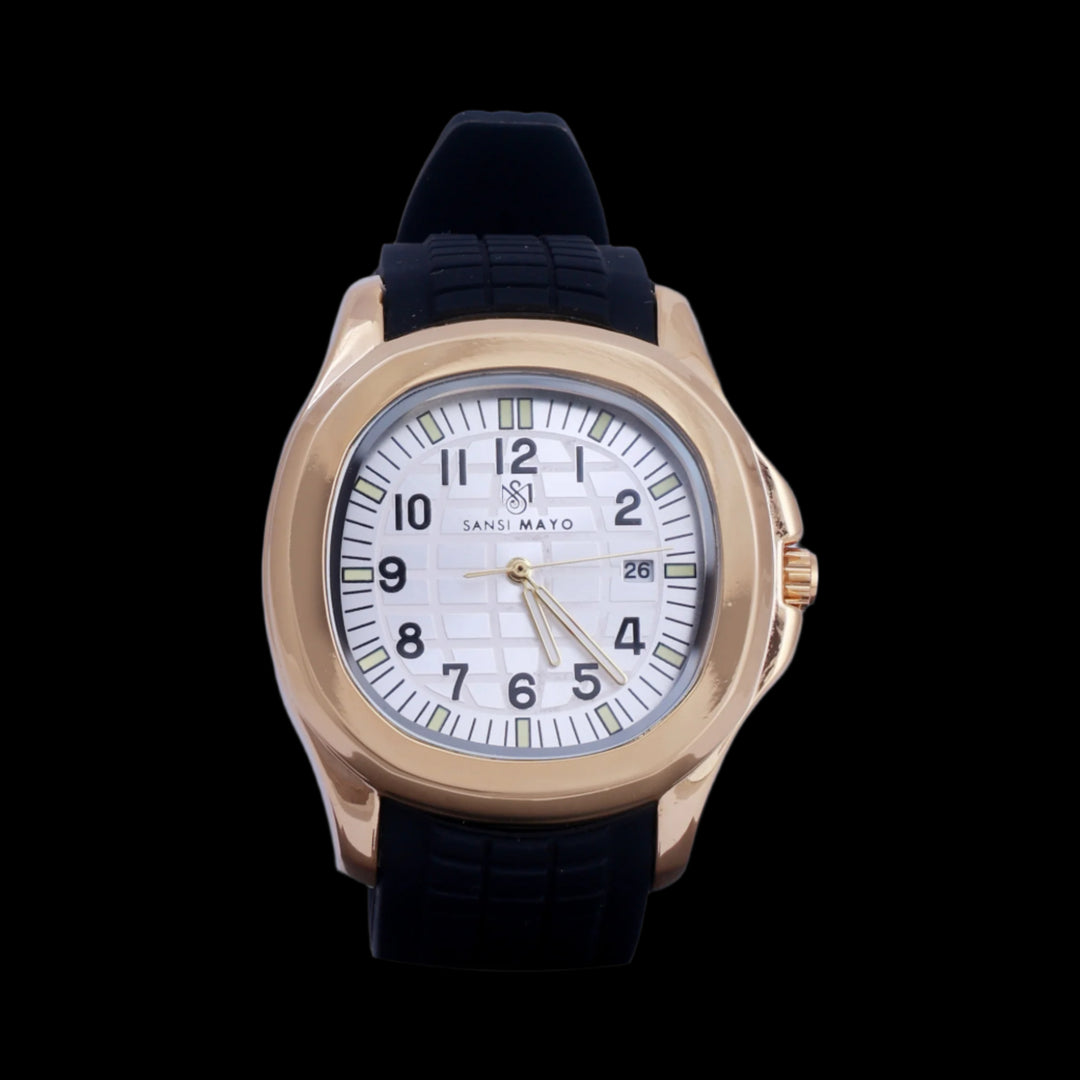 Beta Round White Wrist Watch