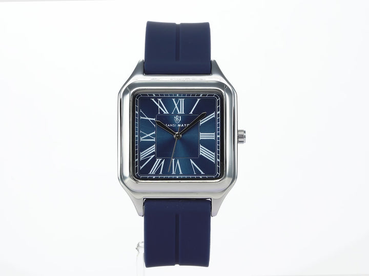 Albert Navy Blue Square Analog
