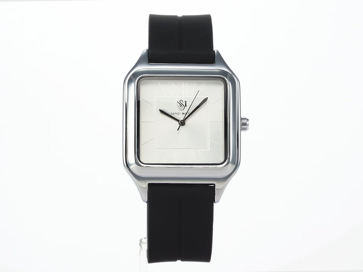 Carls Pearl White Square Analog