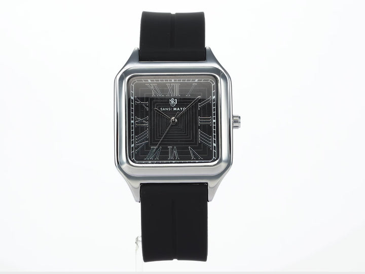Mojo Charcoal Black Square Magnetic Analog