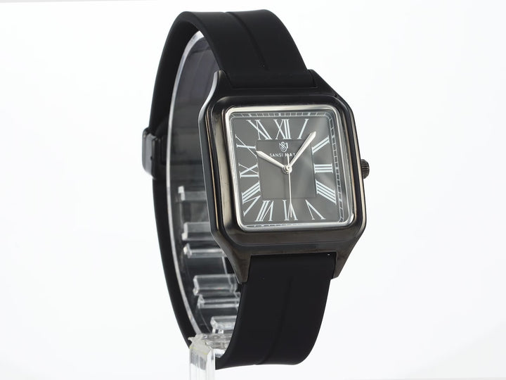Albert Onyx Black Square Analog