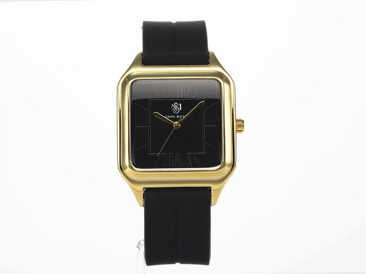 Carls Carbon Black Square Analog