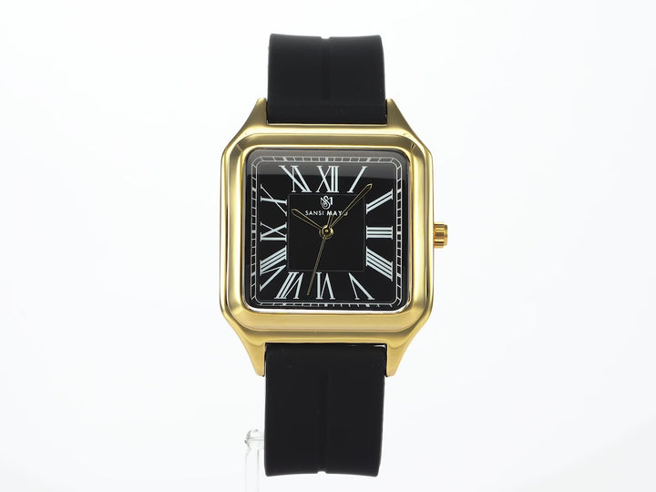 Albert Obsidian Black Square Analog