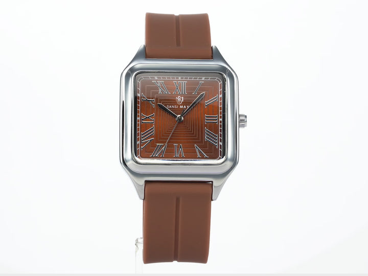 Mojo Mocha Brown Square Magnetic Analog