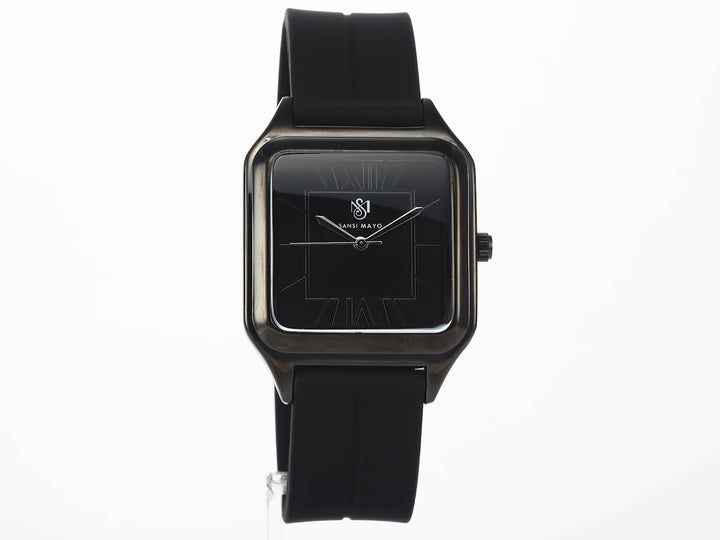 Carls Obsidian Black Square Analog