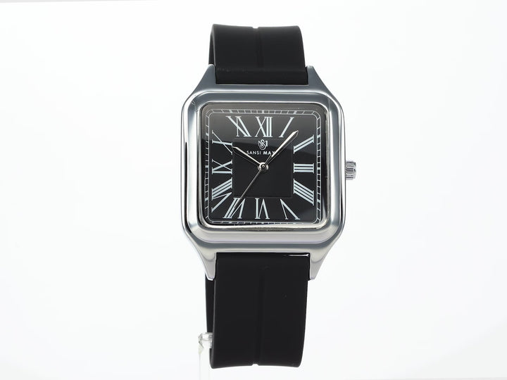 Albert Charcoal Black Square Analog