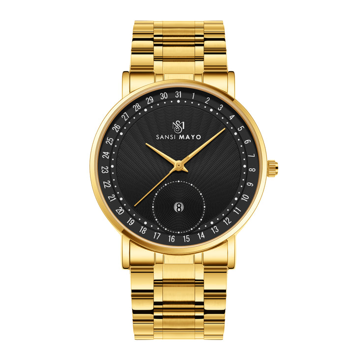 Axis Gold Black Date Dial Quartz
