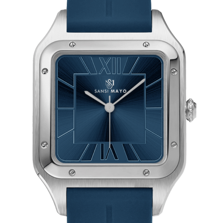 Navy Blue Square Analog