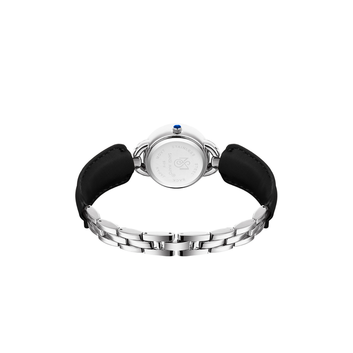 Aurora Black Silver Quartz Watch