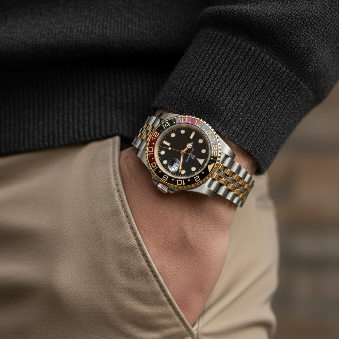 Black & Red Steel Analog