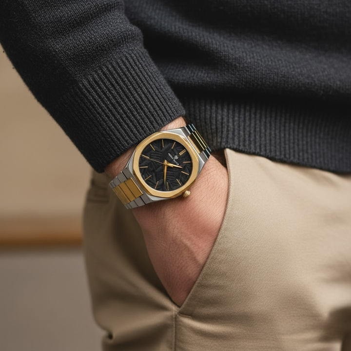 Luxe Gold Two-Tone Analog