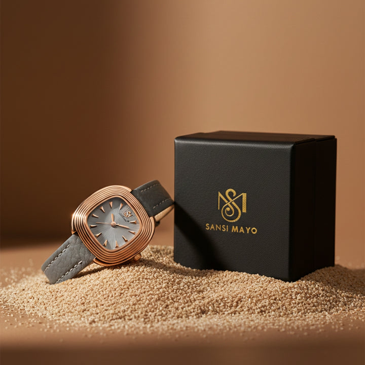 Verona Grey Rose Gold Watch for Women