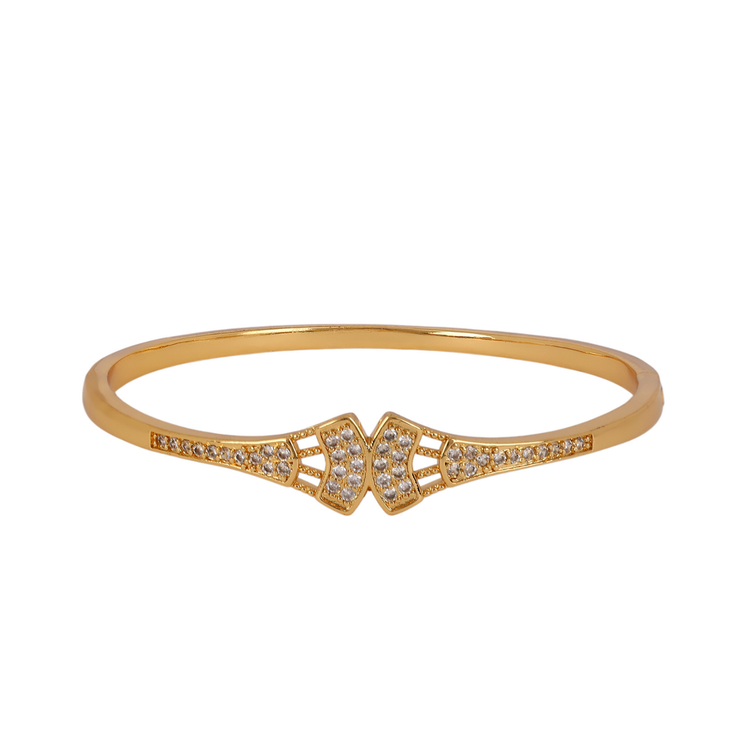 Sansi Mayo Women’s Watch, Bangle & Ring Gift Set — Two-Tone Silver Gold with Grey Dial & Crystal Egyptian Stone