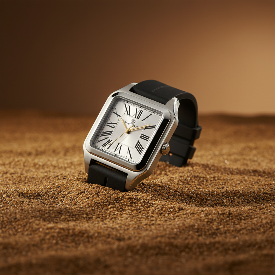 Arctic White Square Analog