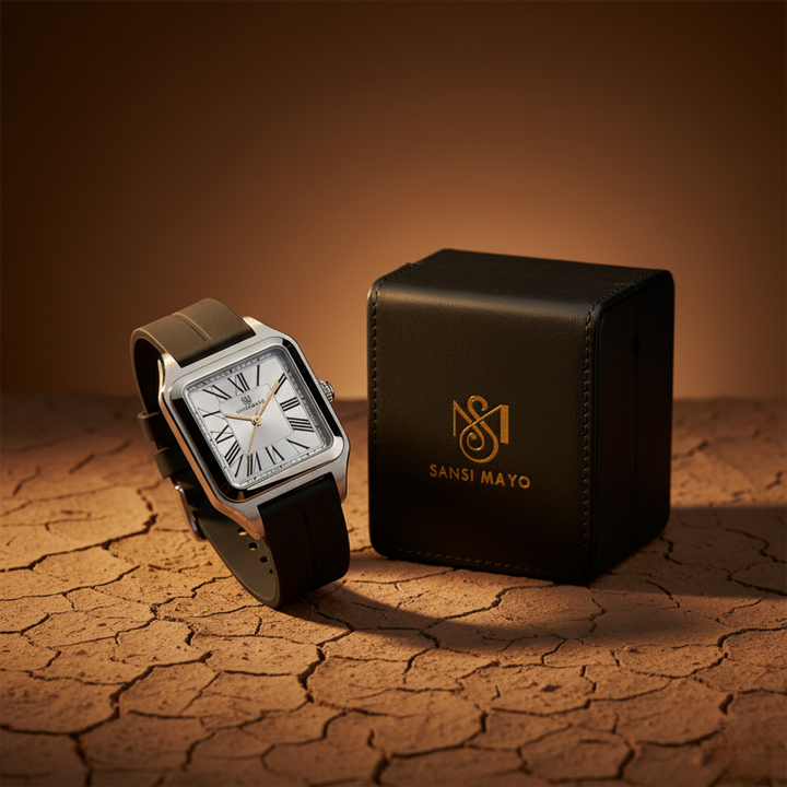 Arctic White Square Analog