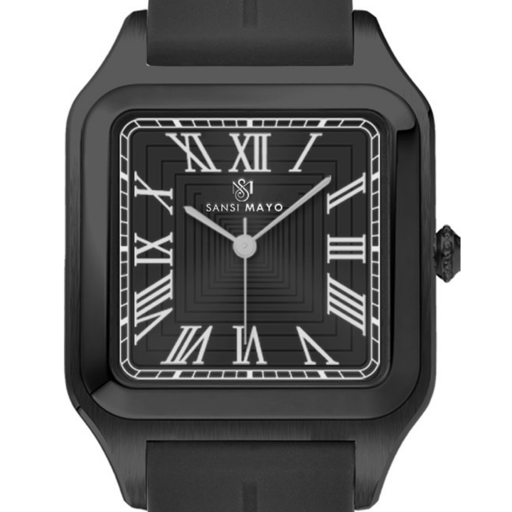 Onyx Black Square Magnetic Analog