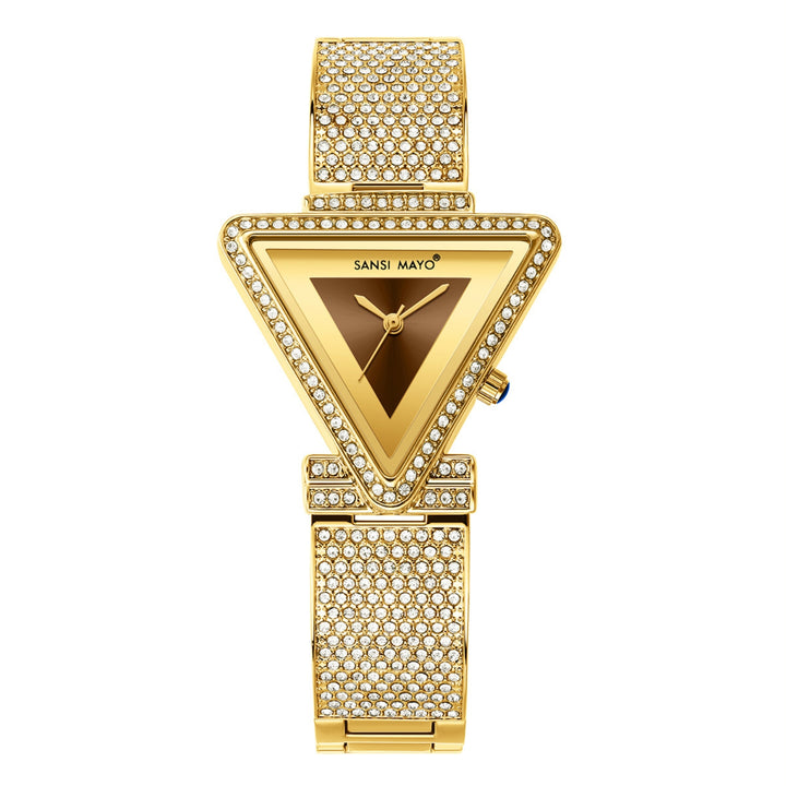 Dina Brown Triangle Dial Women’s Watch