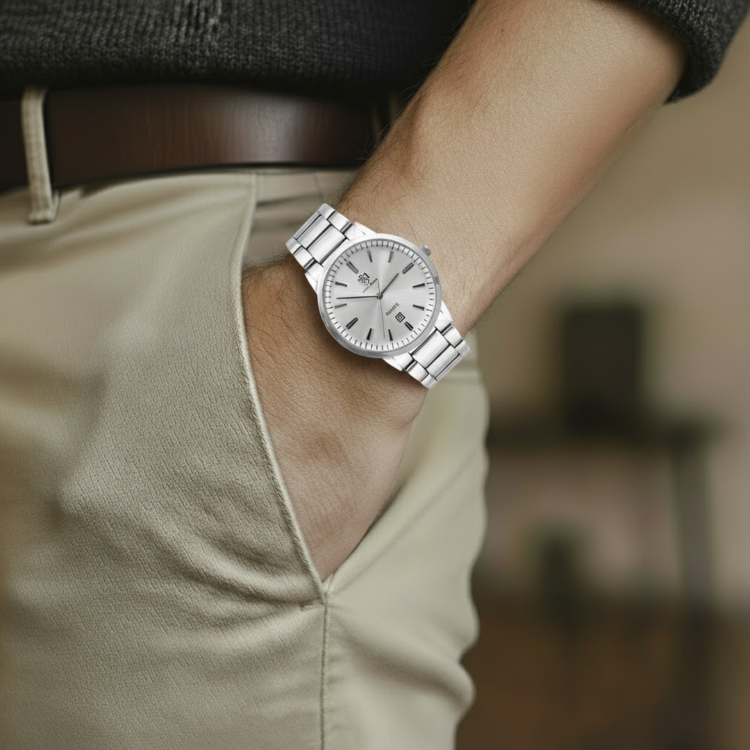 Silver Steel Wrist Watch