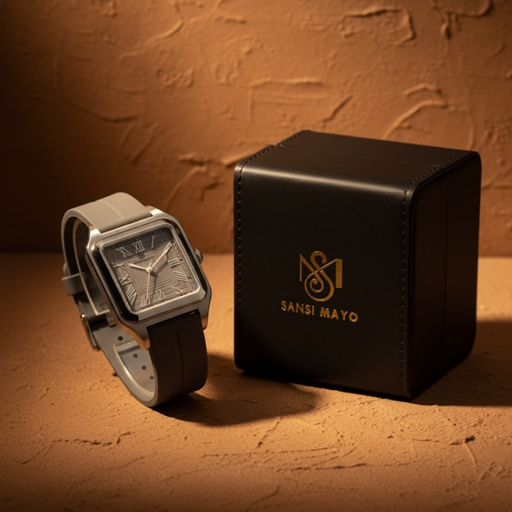 Slate Grey Square Magnetic Analog