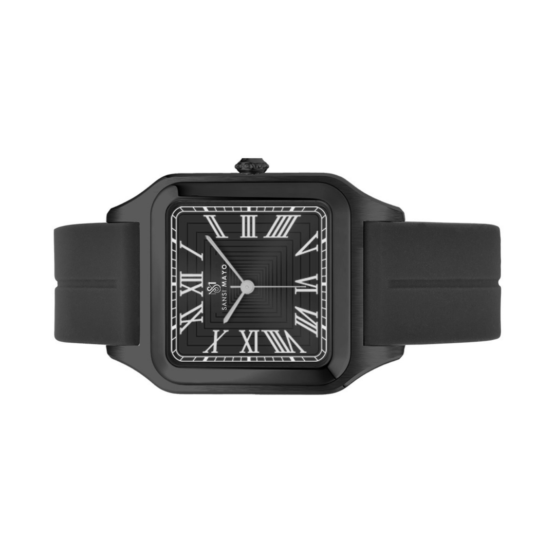 Onyx Black Square Magnetic Analog