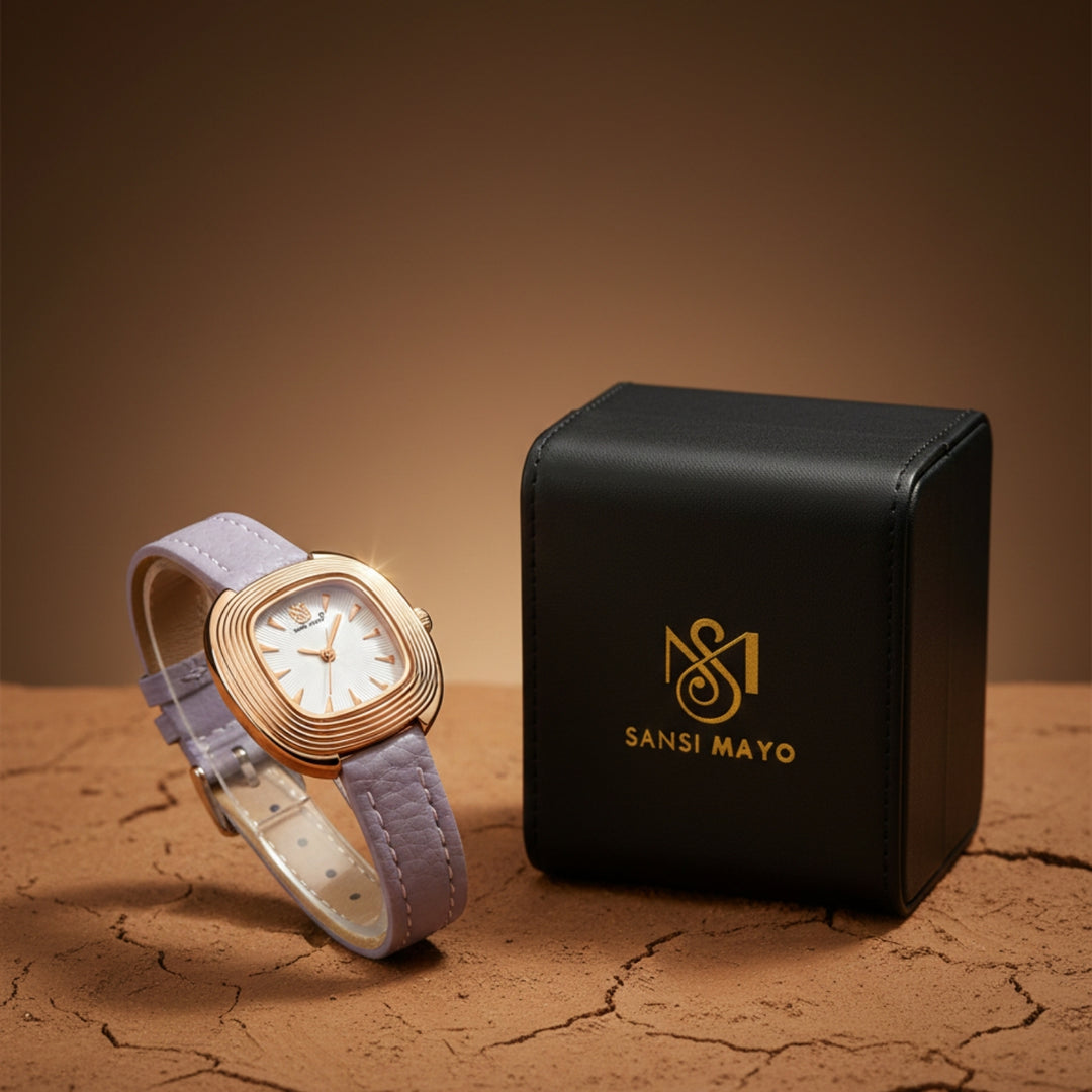 Verona Lavender Strap Rose Gold Watch for Women