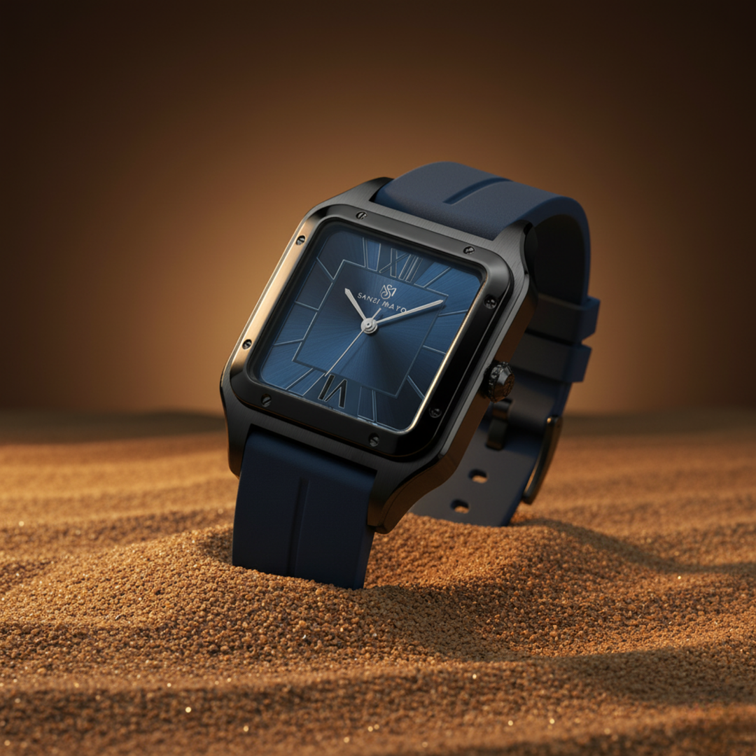 Sapphire Blue Square Analog