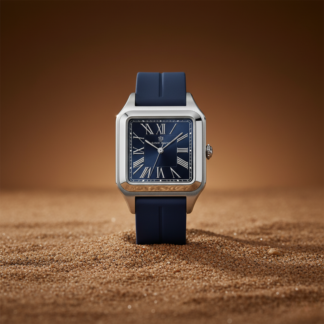 Navy Blue Square Analog