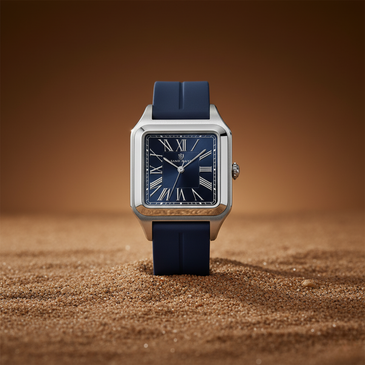 Navy Blue Square Analog
