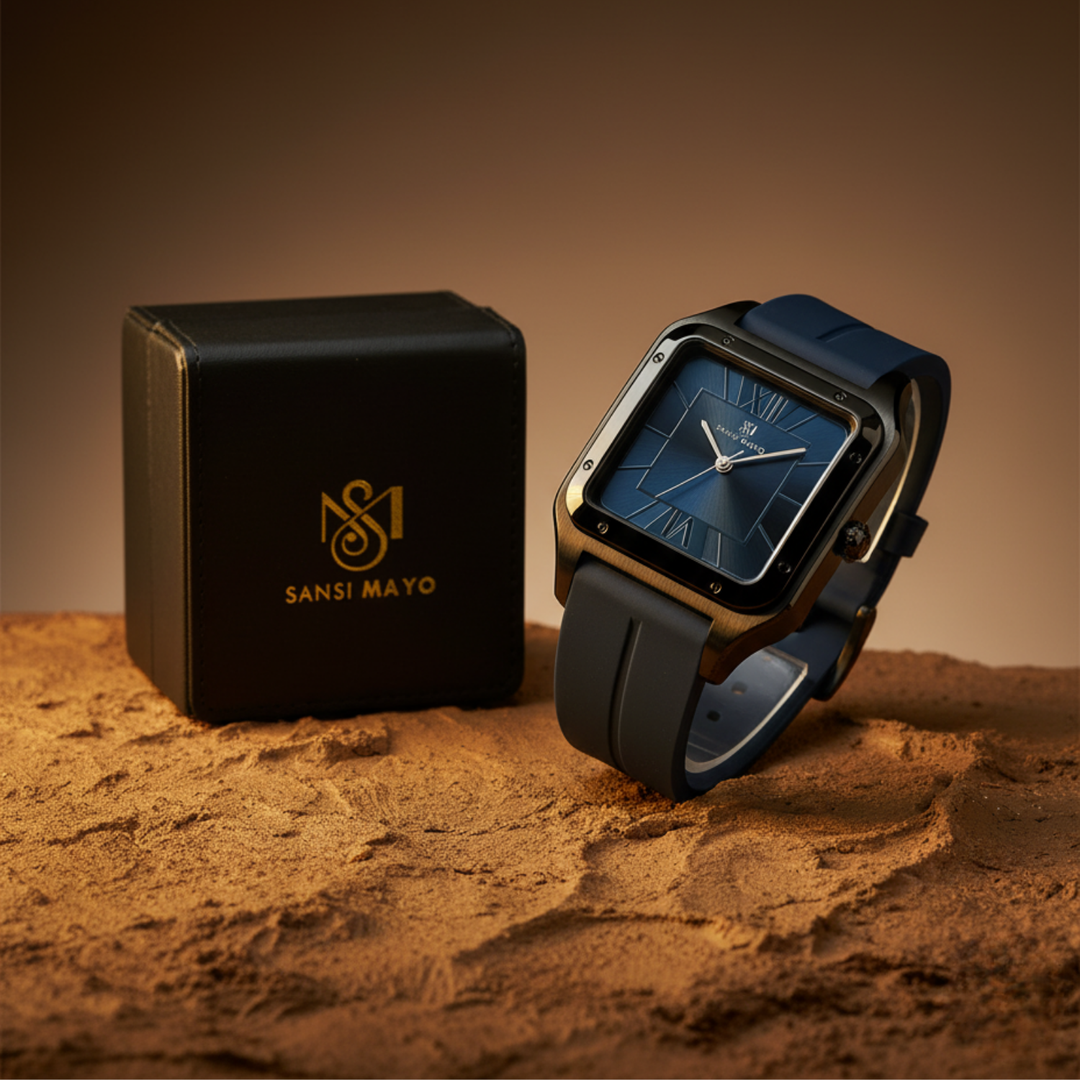 Sapphire Blue Square Analog