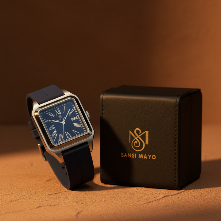 Navy Blue Square Analog