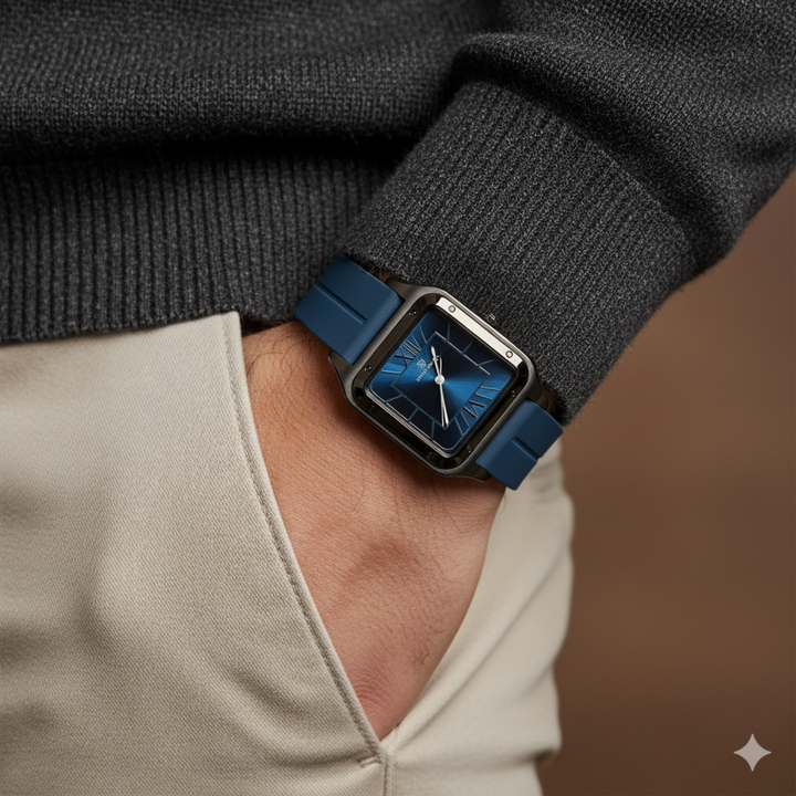 Sapphire Blue Square Analog