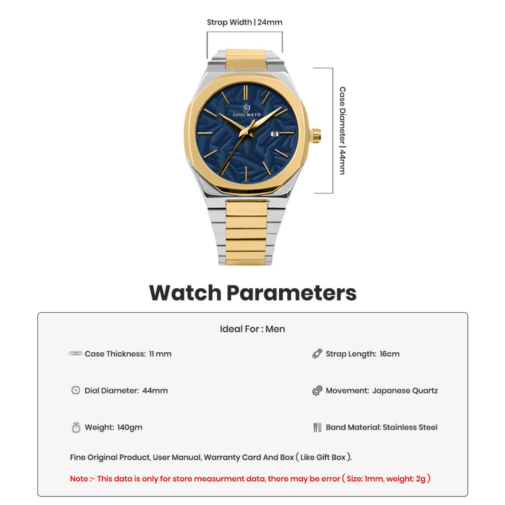 Royal Blue Two-Tone Analog