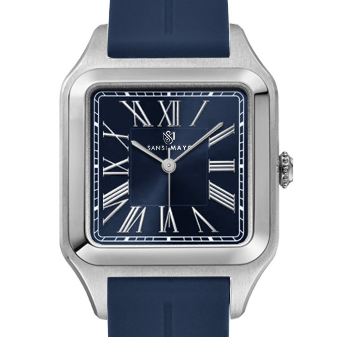 Navy Blue Square Analog