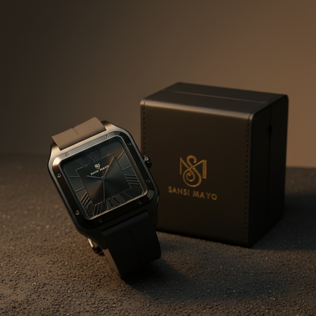 Obsidian Black Square Analog