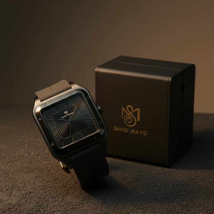 Obsidian Black Square Analog