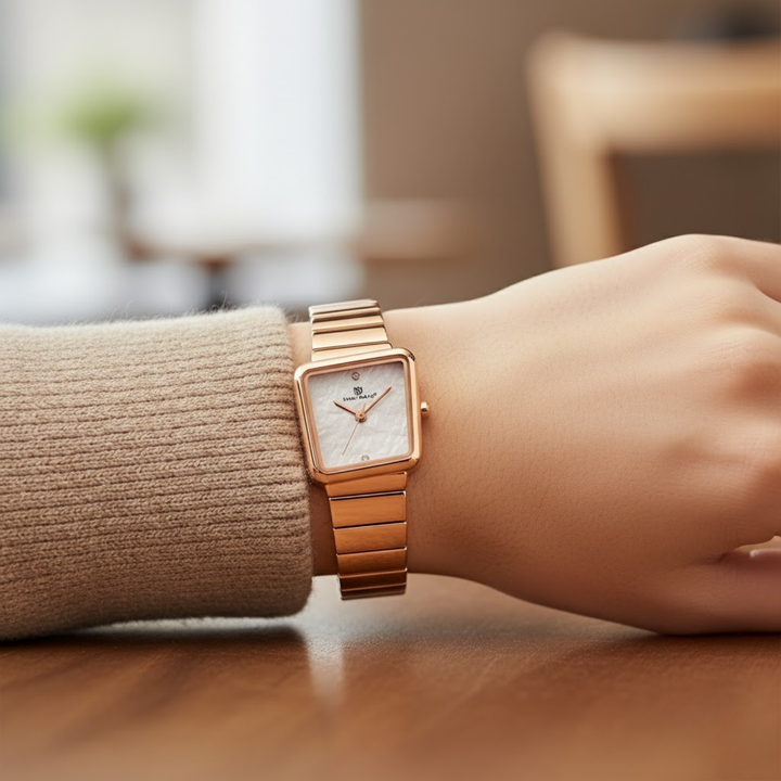 Square Case Edition (Rose Gold, White Dial)