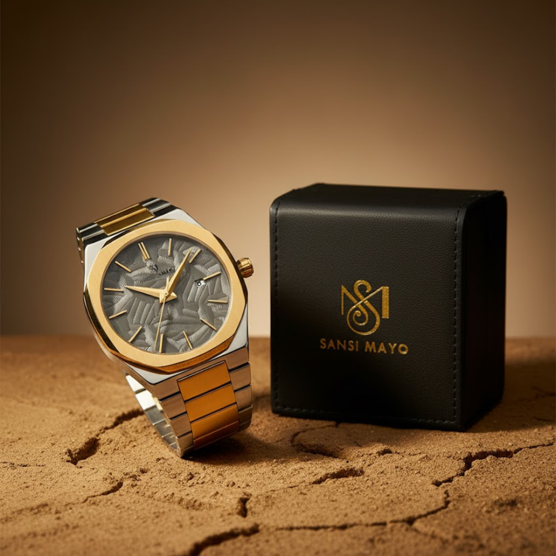 Ash Grey Two-Tone Steel Analog