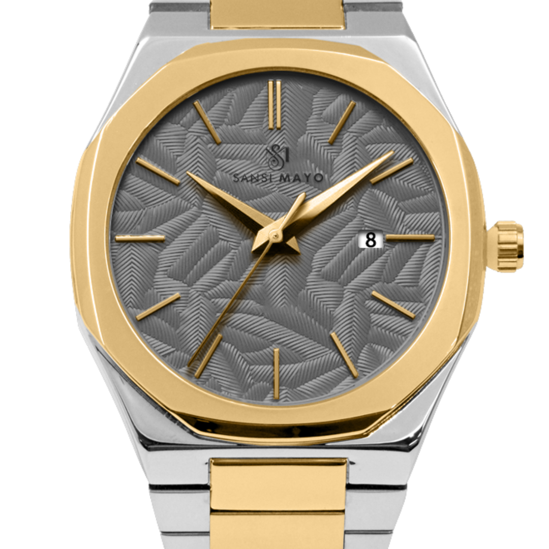 Ash Grey Two-Tone Steel Analog