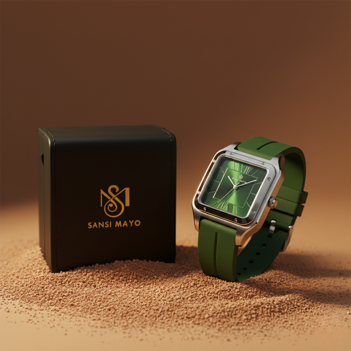 Forest Green Square Analog