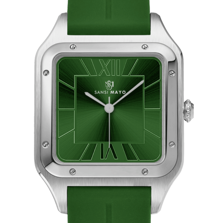 Forest Green Square Analog