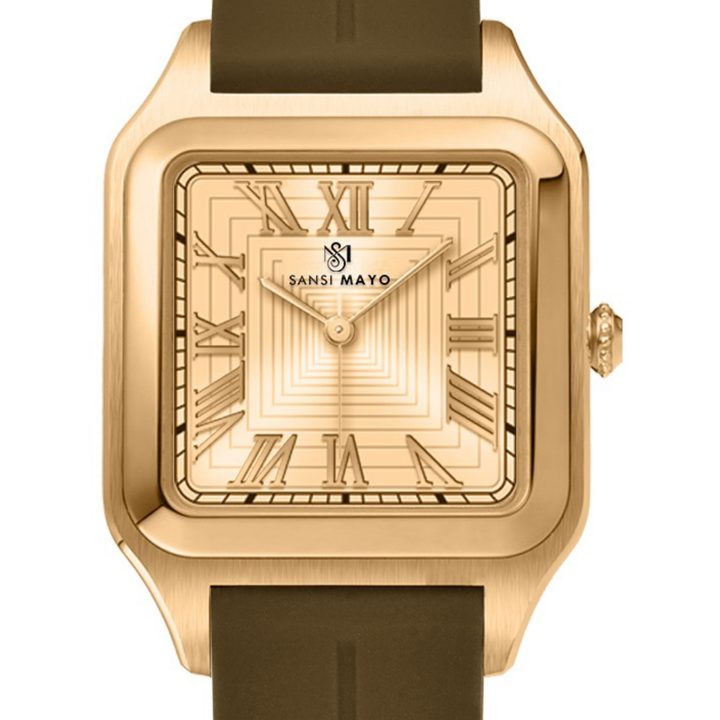 Luxe Gold Square Magnetic Analog