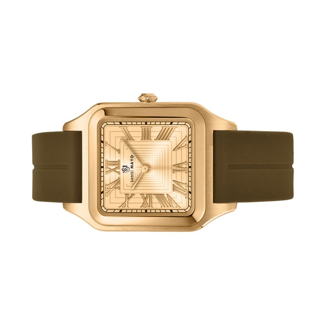 Luxe Gold Square Magnetic Analog