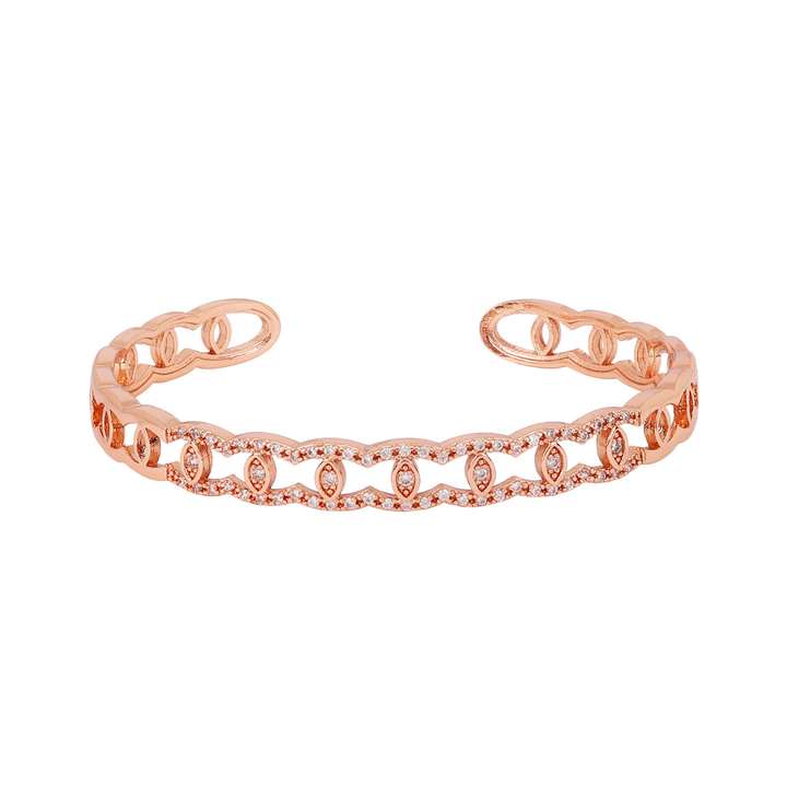 Sansimayo Women’s Rose Gold Watch with Bangle & Ring Set – Crystal Egyptian Stone