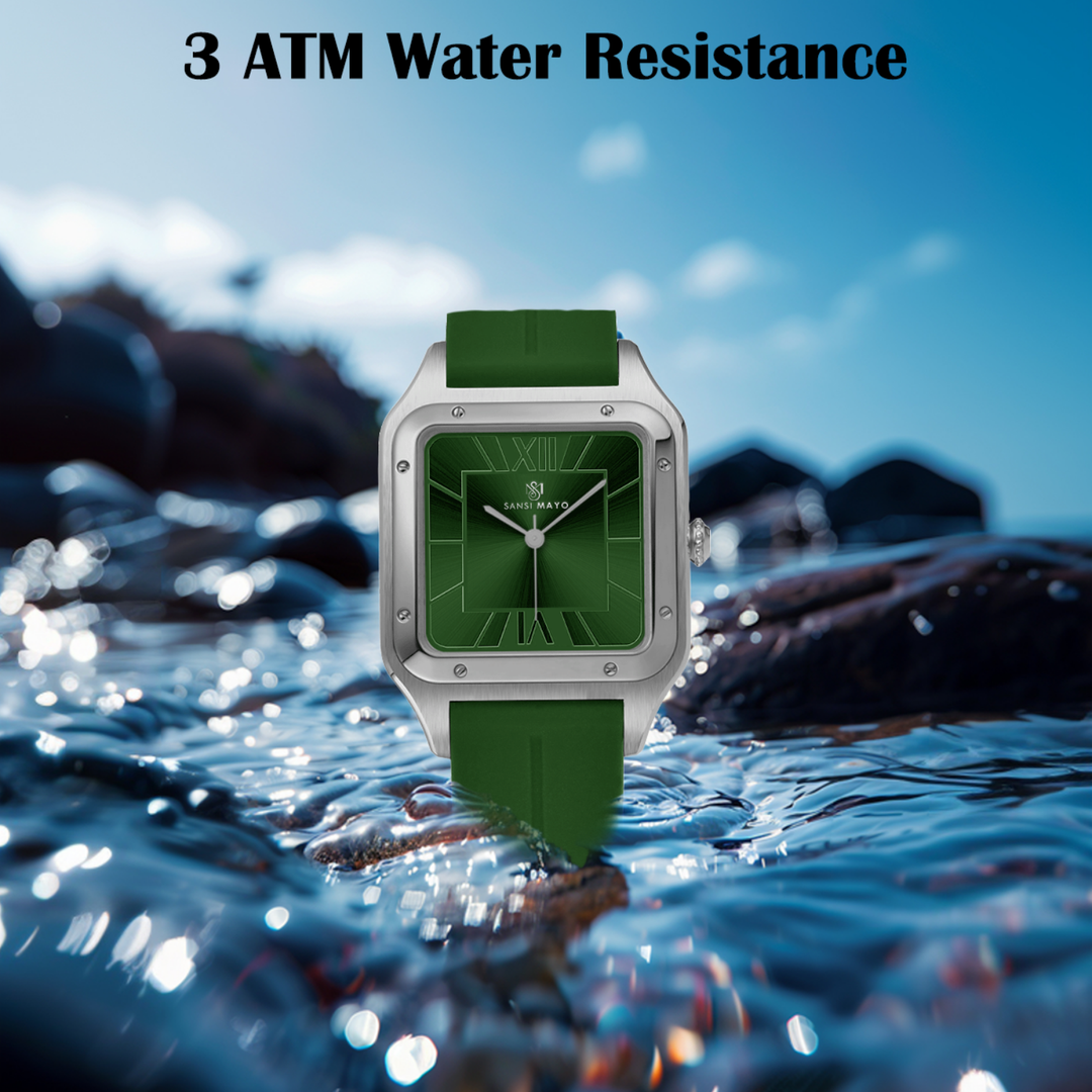 Forest Green Square Analog