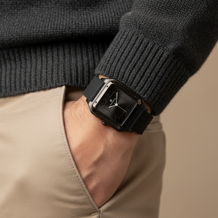 Obsidian Black Square Analog