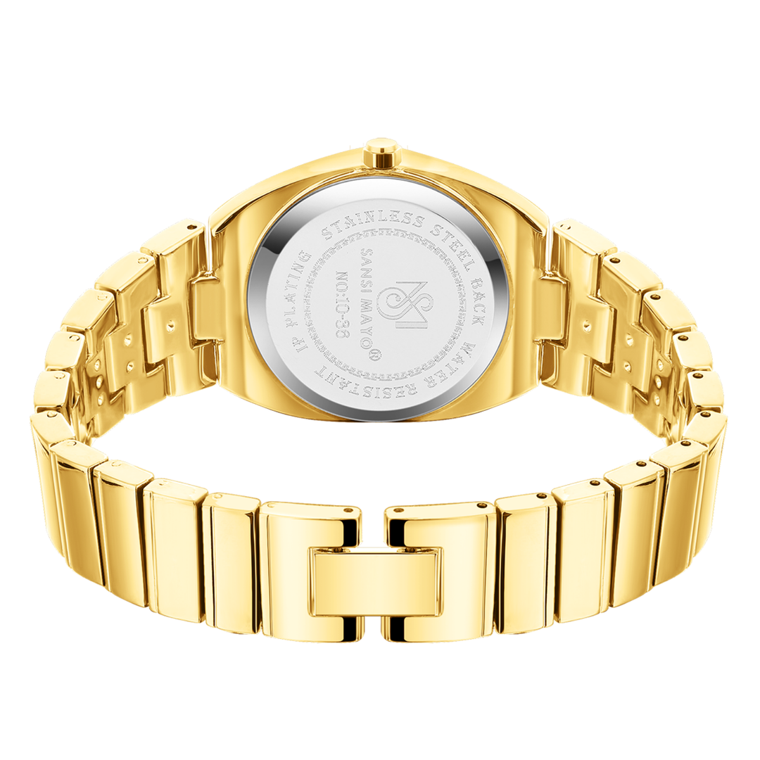 Black Dial Gold Watch — Egyptian Stone Edition