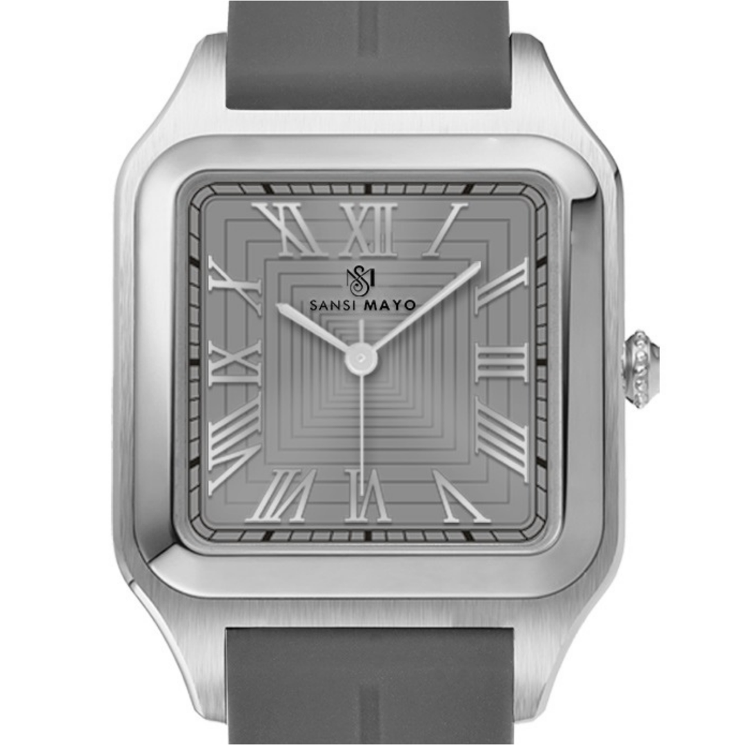 Slate Grey Square Magnetic Analog