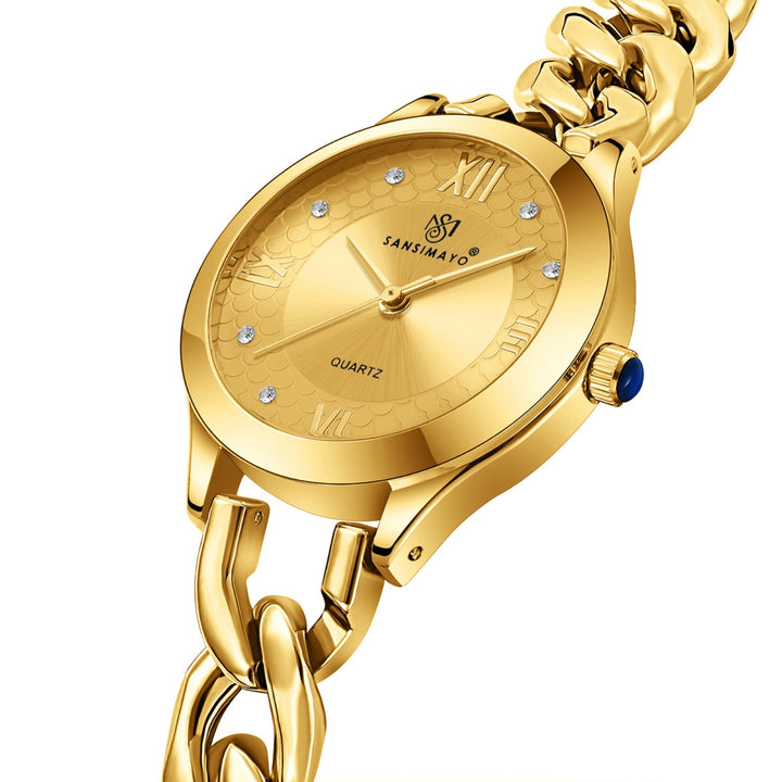 Zeenat Gold Dial Quartz Watch