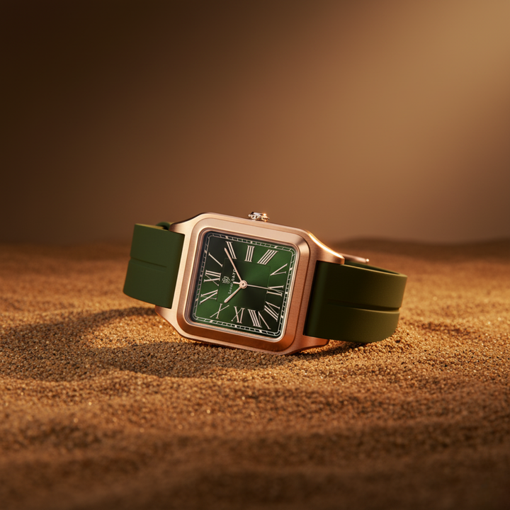 Forest Green Square Analog