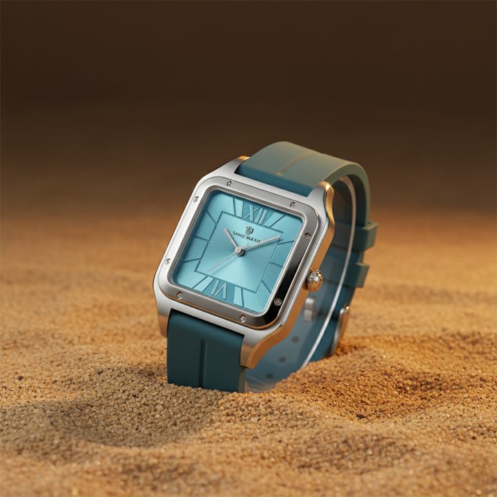 Sky Blue Square Analog
